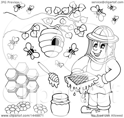 bee clipart black and white free|beekeeper clip art free.